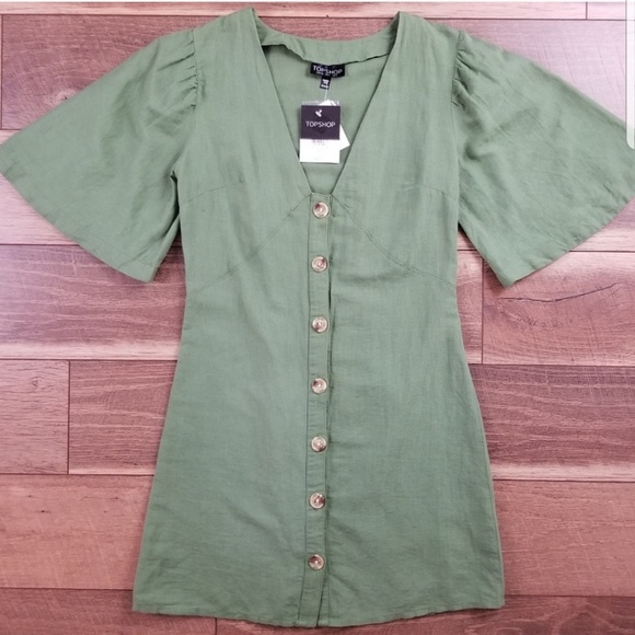 Topshop Linen Dress - Picture 4 of 8